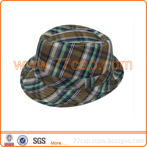 Best Sales Unique Hats for Men Wholesales Men's Checks Bowler Hats For Sale